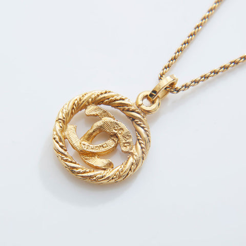 CHANEL COCO Mark round Necklace gold WS21559