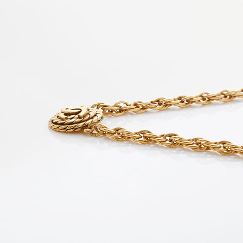 CHANEL COCO Mark round Necklace gold WS21560