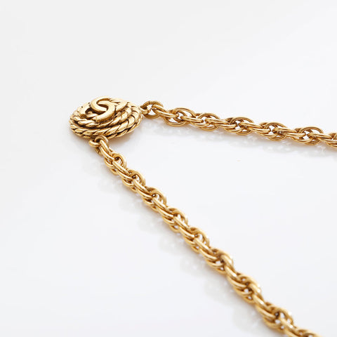 CHANEL COCO Mark round Necklace gold WS21560