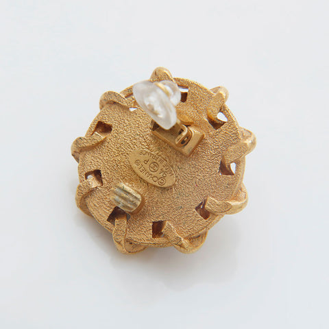 CHANEL 94P 1994 COCO Mark Earring gold WS21561