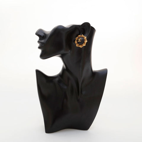 極美品 シャネル CHANEL 94P 1994年 ココマーク イヤリング  ゴールド WS21561