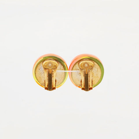 CHANEL 97P 1997 Camellia Icon Motif Earring gold WS21562