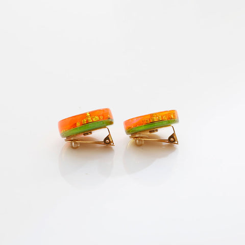 CHANEL 97P 1997 Camellia Icon Motif Earring gold WS21562
