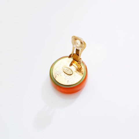 CHANEL 97P 1997 Camellia Icon Motif Earring gold WS21562