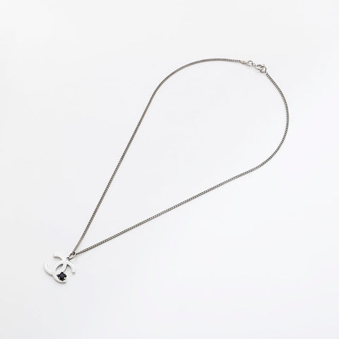 CHANEL 05P 2005 COCO Mark Necklace Silver WS21563