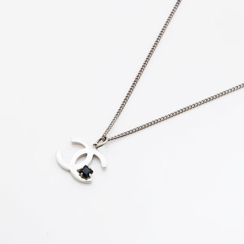 CHANEL 05P 2005 COCO Mark Necklace Silver WS21563