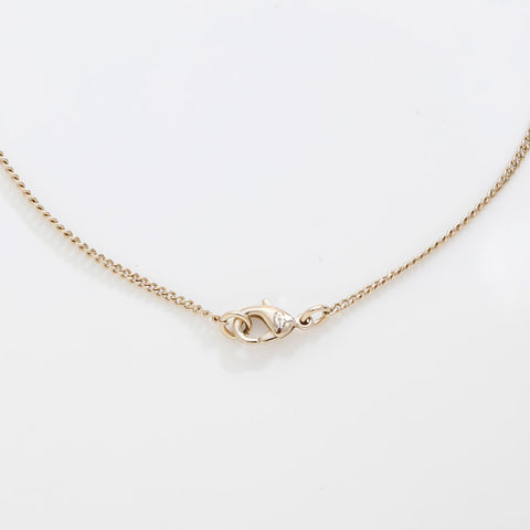 CHANEL B18B 2018 COCO Mark Pearl Rhinestone Necklace gold WS21564