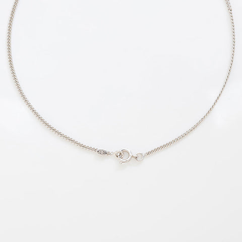 CHANEL 05A 2005 Camellia COCO Mark Necklace Silver WS21571