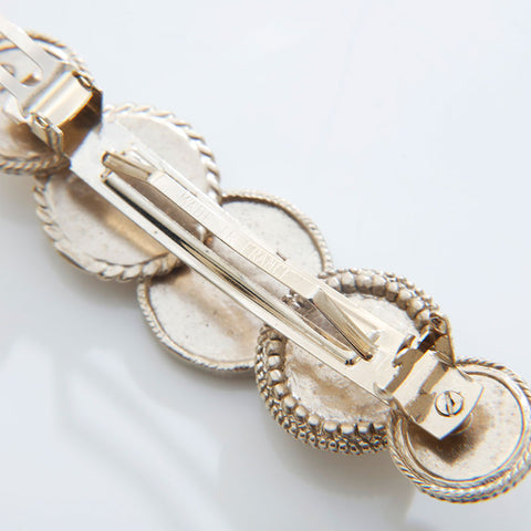 CHANEL B14P 2014 Camellia Coin Barrette hair accessory gold WS21572