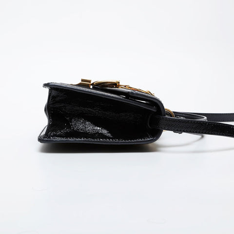 GUCCI Sylvie GG Supreme Velour Small 2-Way Bag Shoulder Bag black WS21575