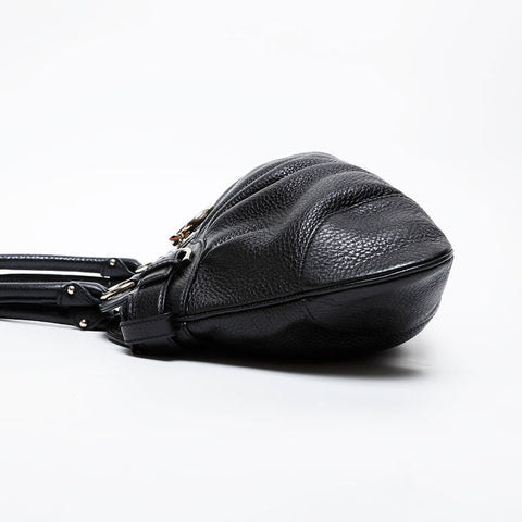 Salvatore Ferragamo Gancini leather Shoulder Bag black WS21577