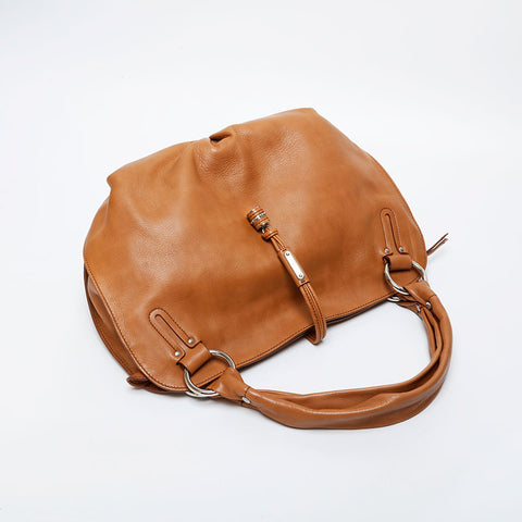 CELINE Leather Bittersweet Shoulder Bag Brown WS21578