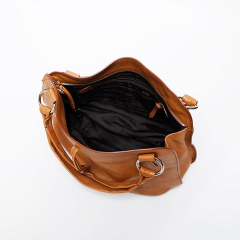 CELINE Leather Bittersweet Shoulder Bag Brown WS21578