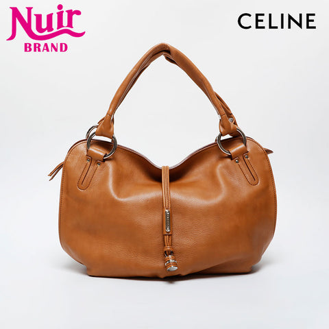 CELINE Leather Bittersweet Shoulder Bag Brown WS21578