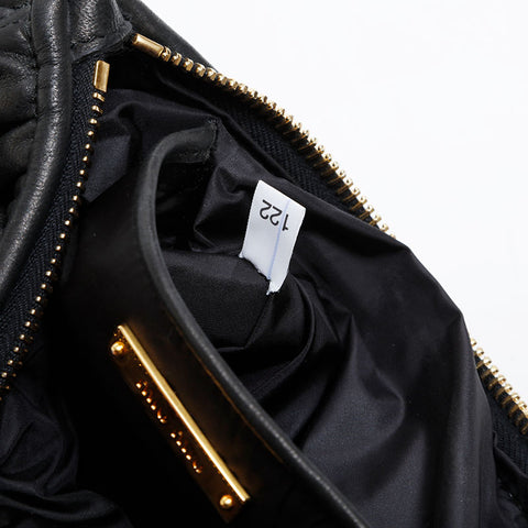 Miu Miu Materasse leather Clutch bag black WS21579