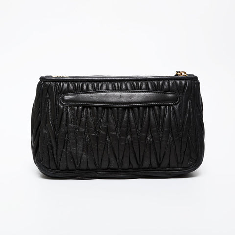Miu Miu Materasse leather Clutch bag black WS21579