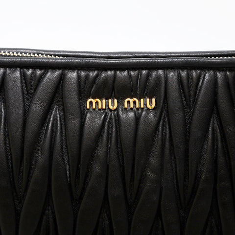 Miu Miu Materasse leather Clutch bag black WS21579