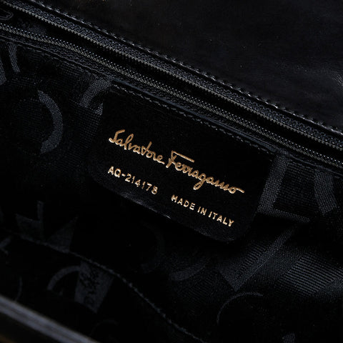 Salvatore Ferragamo Vara Leather 2way Handbag black WS21580