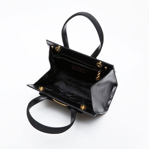 Salvatore Ferragamo Vara Leather 2way Handbag black WS21580