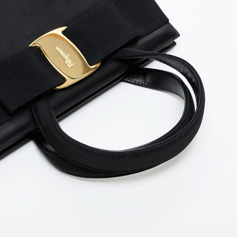 Salvatore Ferragamo Vara Leather 2way Handbag black WS21580
