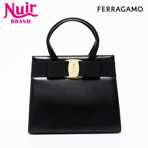 Salvatore Ferragamo Vara Leather 2way Handbag black WS21580