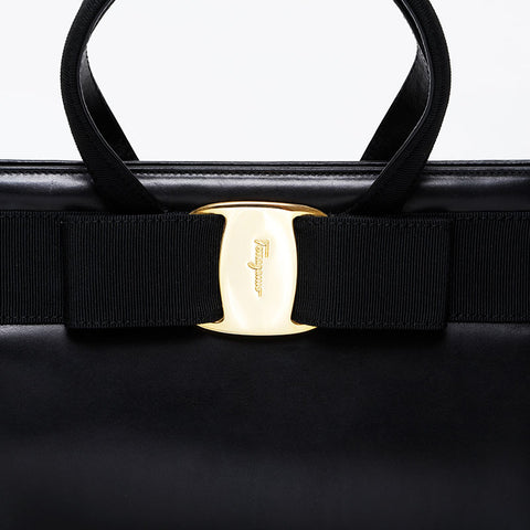 Salvatore Ferragamo Vara Leather 2way Handbag black WS21580
