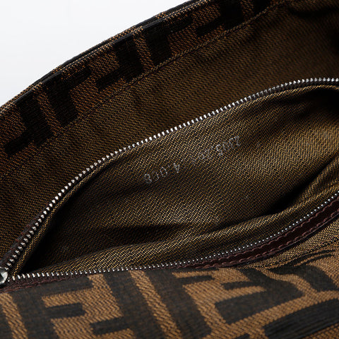 FENDI Zucca mamma bucket Shoulder Bag Brown WS21581