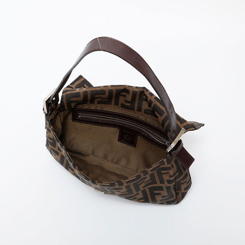 FENDI Zucca mamma bucket Shoulder Bag Brown WS21581