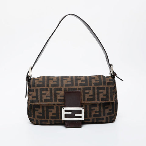 FENDI Zucca mamma bucket Shoulder Bag Brown WS21581