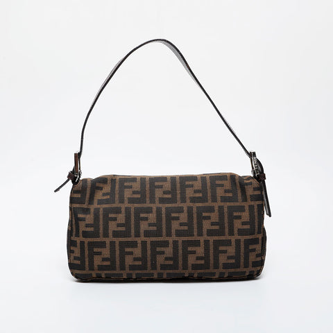 FENDI Zucca mamma bucket Shoulder Bag Brown WS21581