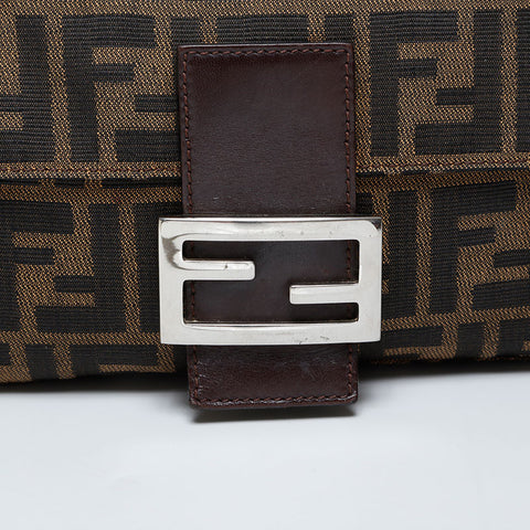 FENDI Zucca mamma bucket Shoulder Bag Brown WS21581