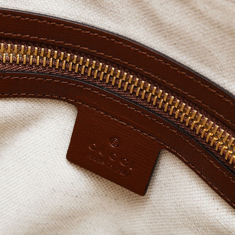 GUCCI GG Supreme 2-way Horsebit Shoulder Bag Brown WS21582