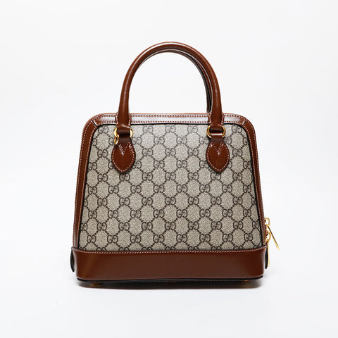 GUCCI GG Supreme 2-way Horsebit Shoulder Bag Brown WS21582
