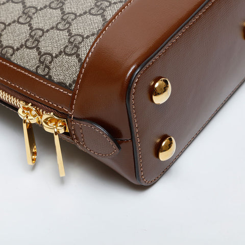 GUCCI GG Supreme 2-way Horsebit Shoulder Bag Brown WS21582