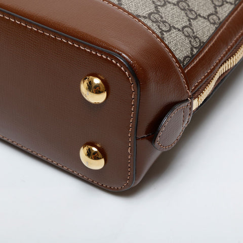 GUCCI GG Supreme 2-way Horsebit Shoulder Bag Brown WS21582