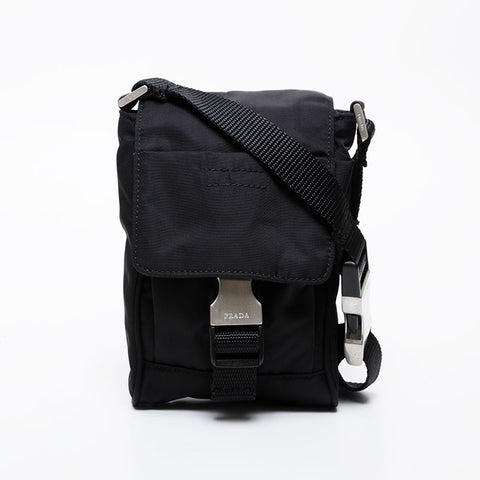 PRADA Phone case nylon pouch Shoulder Bag black WS21584