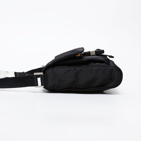 PRADA Phone case nylon pouch Shoulder Bag black WS21584