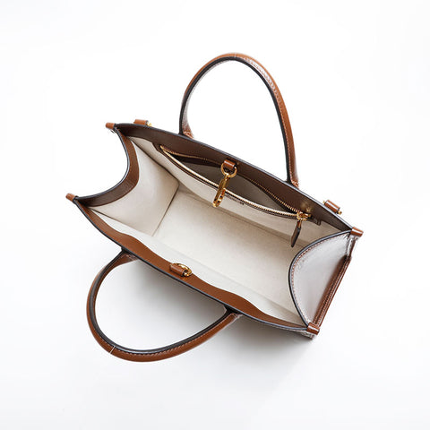 GUCCI GG Supreme 2-way tote Handbag Brown WS21586