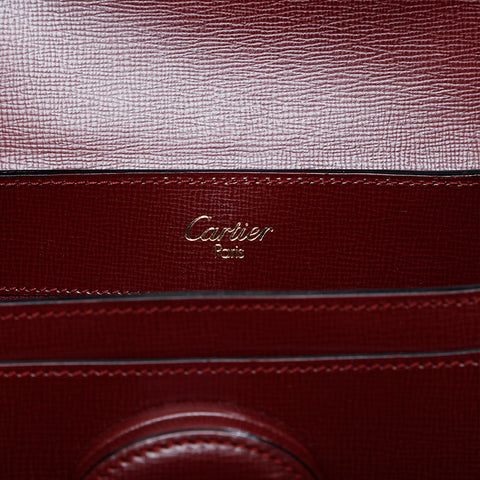 CARTIER Leather Must Line one belt Shoulder Bag Red WS21587