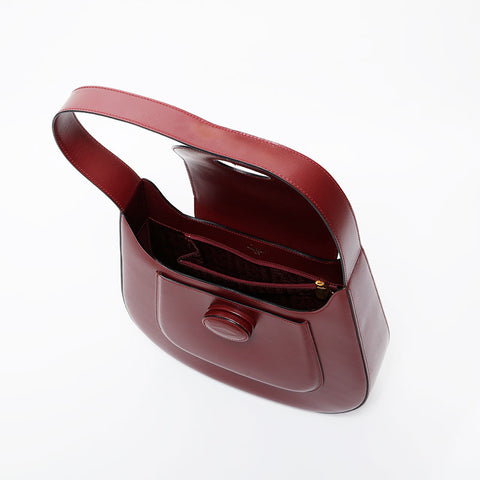 CARTIER Leather Must Line one belt Shoulder Bag Red WS21587