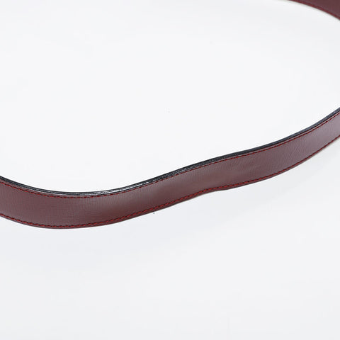 CARTIER Leather Must Line one belt Shoulder Bag Red WS21587
