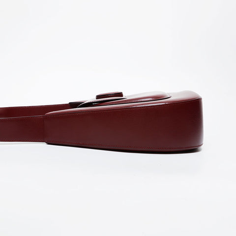 CARTIER Leather Must Line one belt Shoulder Bag Red WS21587