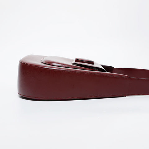 CARTIER Leather Must Line one belt Shoulder Bag Red WS21587