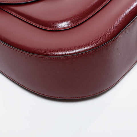CARTIER Leather Must Line one belt Shoulder Bag Red WS21587