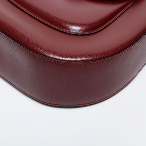 CARTIER Leather Must Line one belt Shoulder Bag Red WS21587