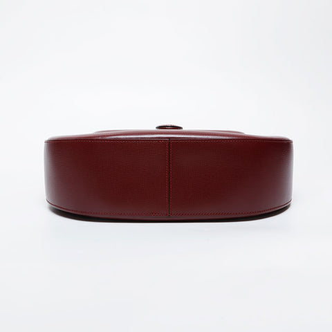 CARTIER Leather Must Line one belt Shoulder Bag Red WS21587