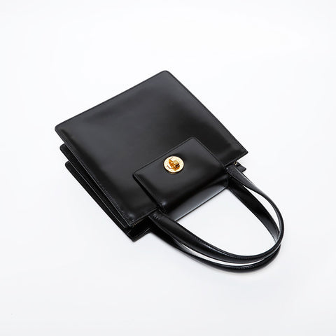 BVLGARI leather Handbag black WS21589