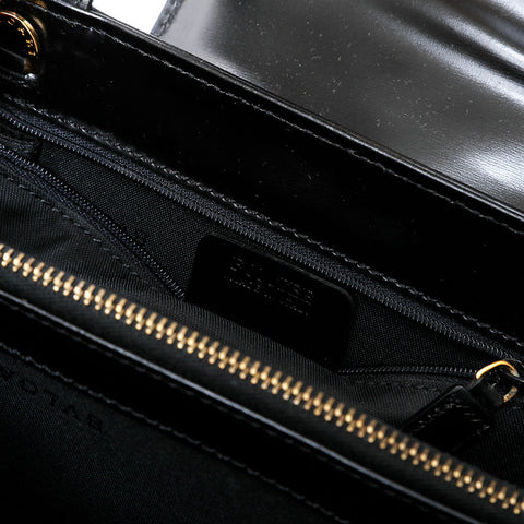 BVLGARI leather Handbag black WS21589