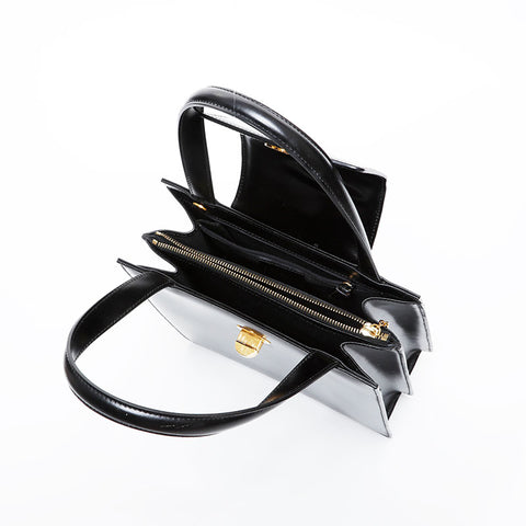 BVLGARI leather Handbag black WS21589