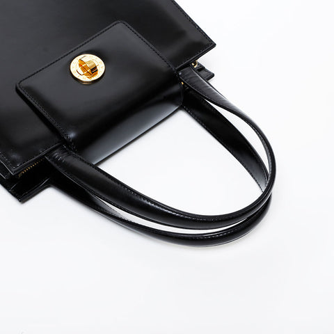 BVLGARI leather Handbag black WS21589